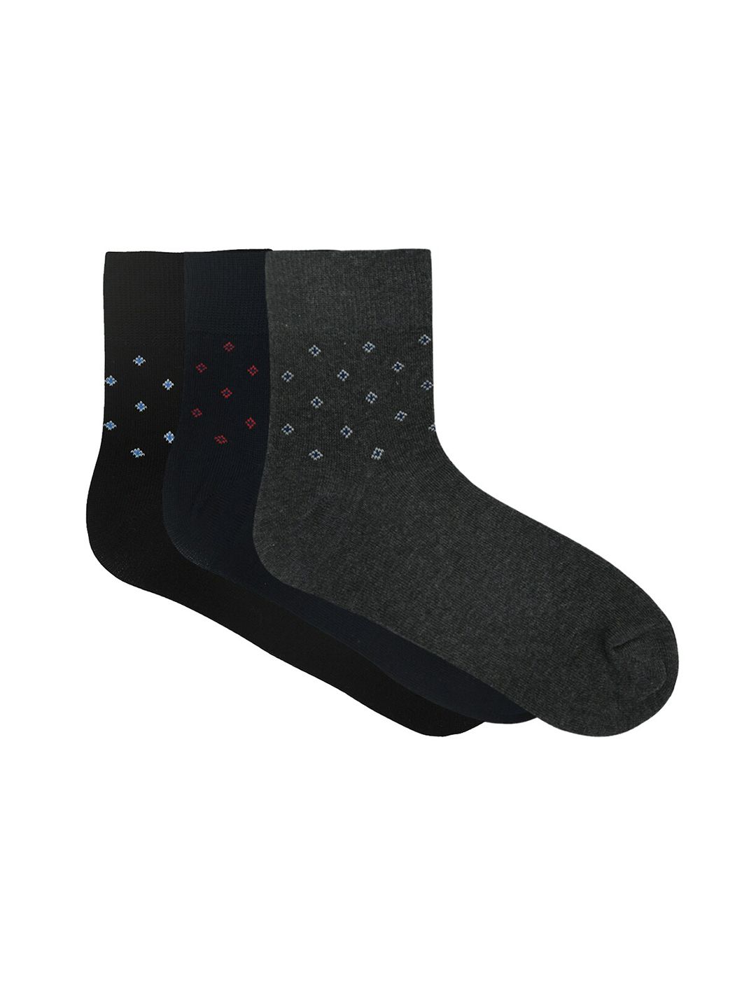 Mast & Harbour Men Pack Of 3 Patterned Ankle Length Socks