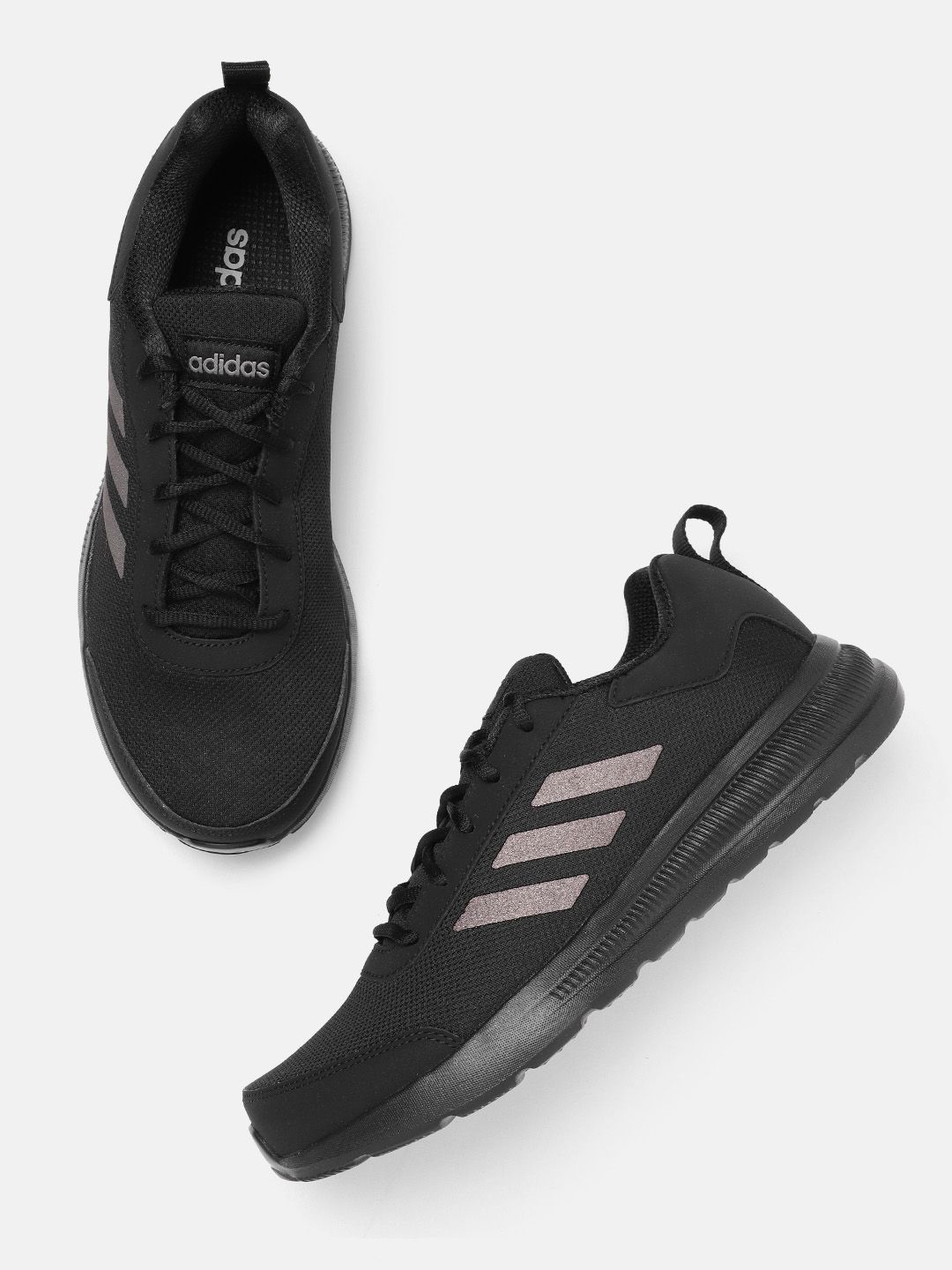 ADIDAS Men Woven Design Striped Detail GlideEase M Non-Marking Running Shoes