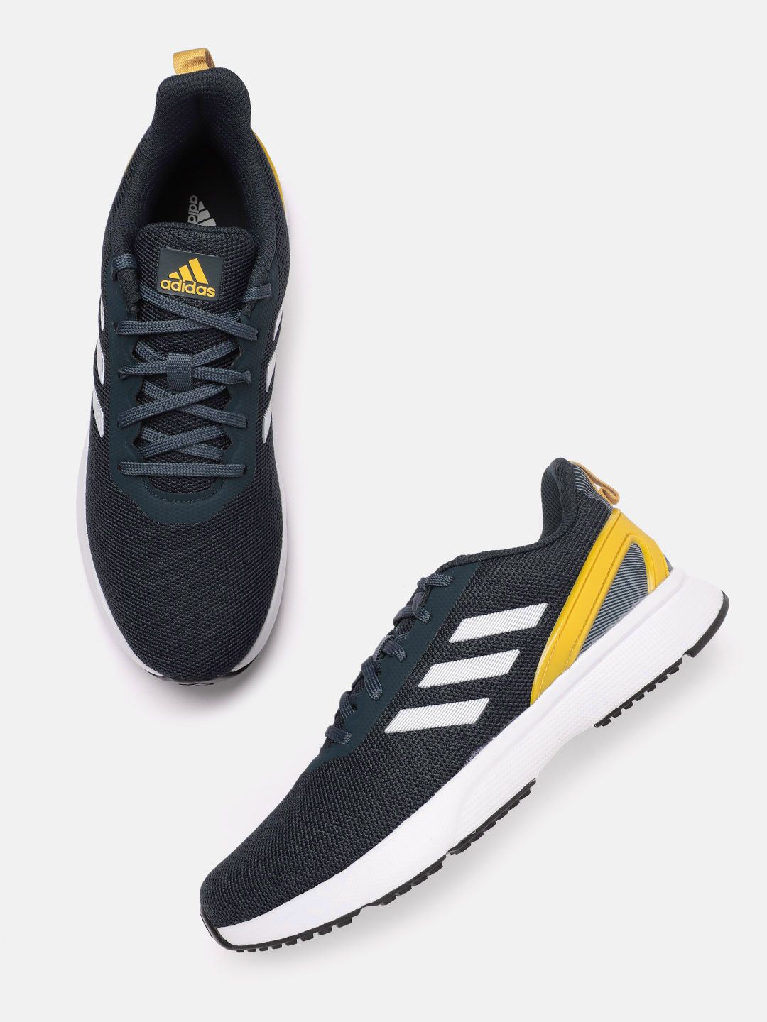 ADIDAS Men Woven Design Striped Detail Run Ally Non-Marking Running Shoes