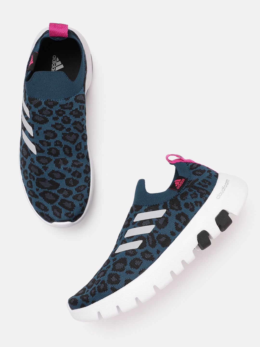 ADIDAS Women Leopard Woven Design WalkAnew Non-Marking Walking Shoes