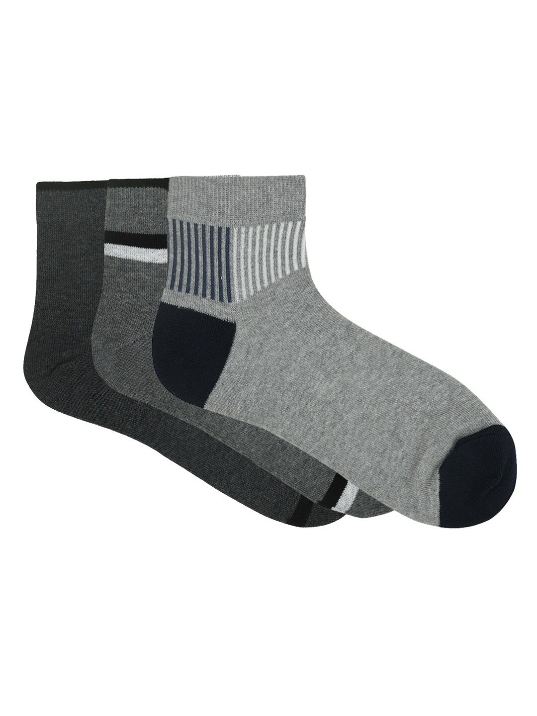 Mast & Harbour Men Pack Of 3 Patterned Cotton Ankle-Length Socks