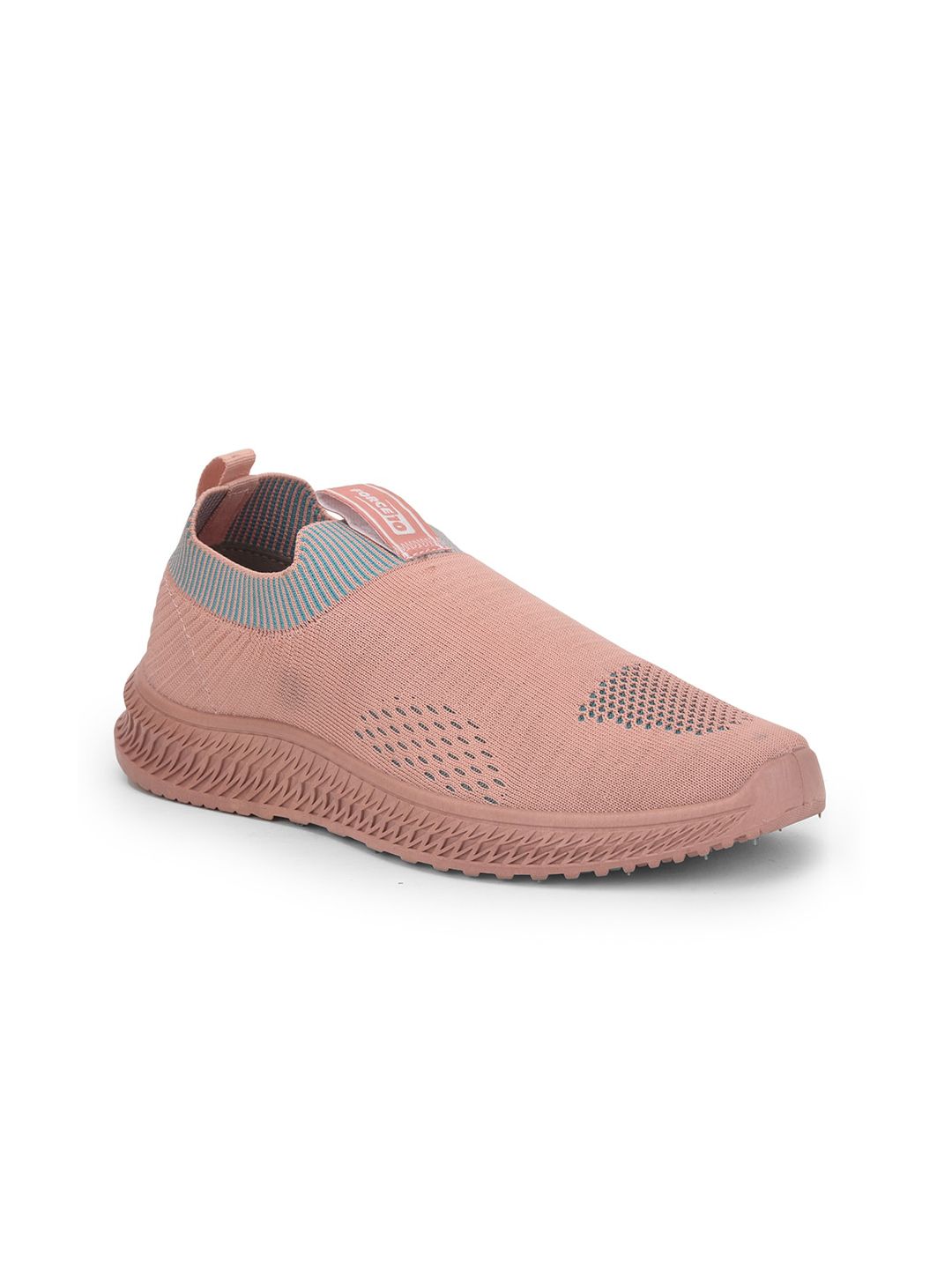 Liberty Women Peach-Coloured Mesh Running Non-Marking Shoes Price in India