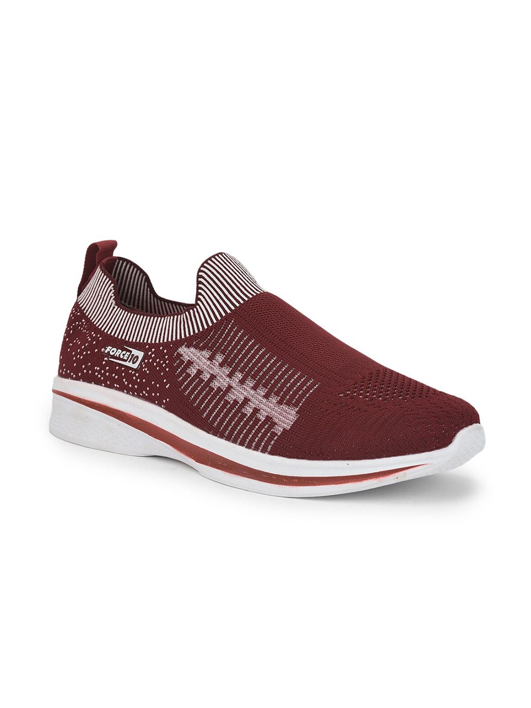 Liberty Women Maroon Mesh Running Non-Marking Shoes Price in India