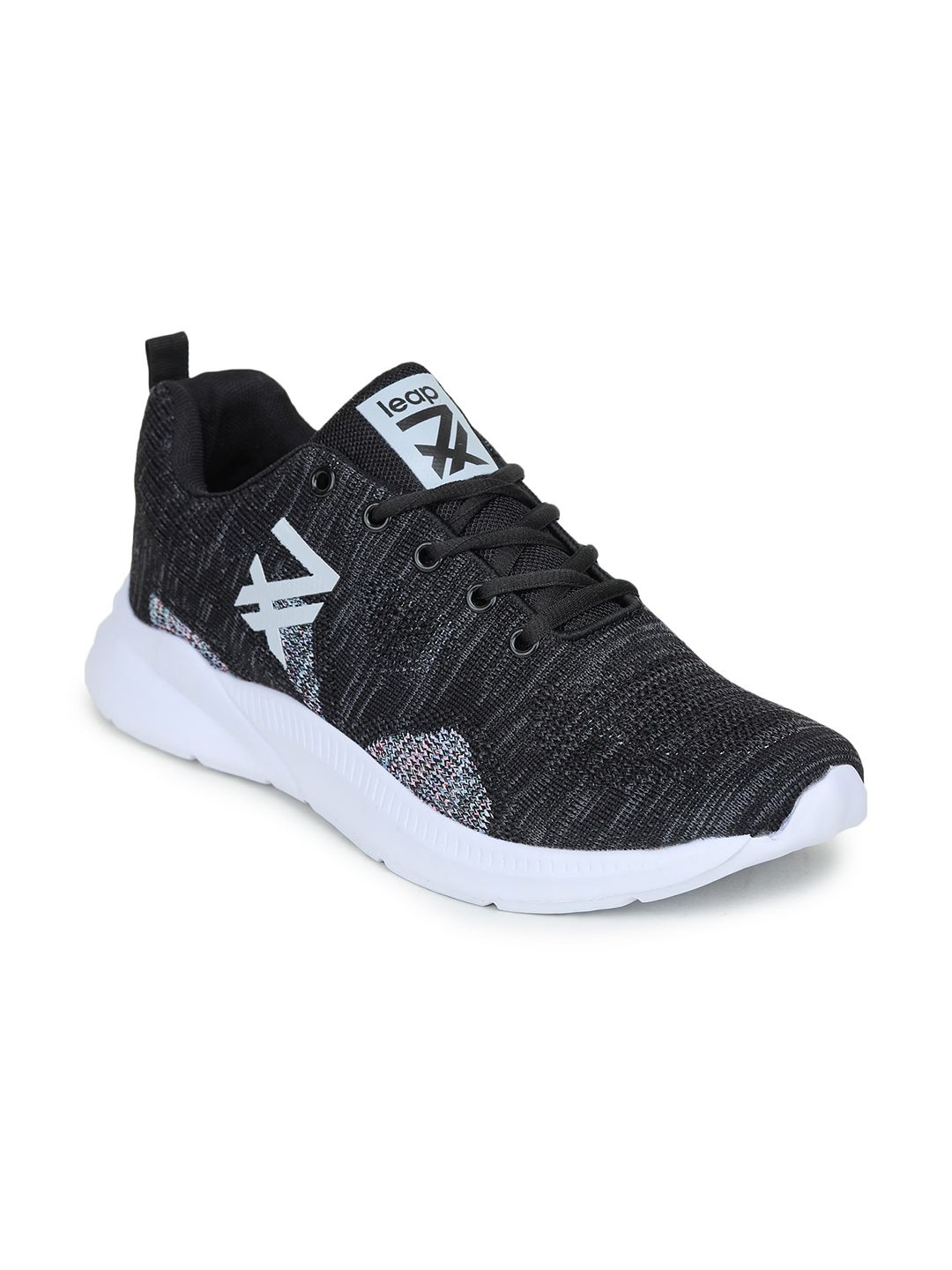 Liberty Women Black Mesh Running Non-Marking Shoes Price in India