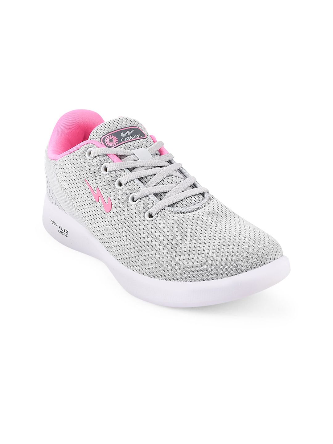 Campus Women Grey Mesh Running Shoes Price in India