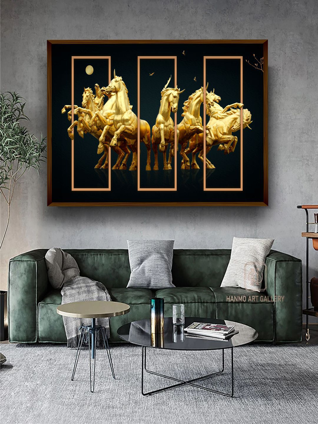 The Art House Black Abstract Painting Wall Art Price in India
