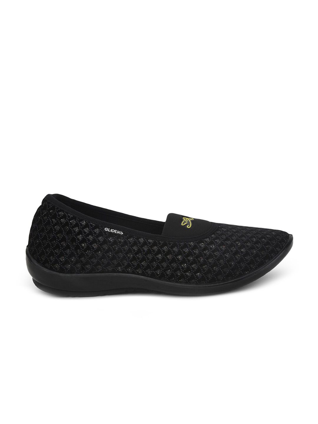 Liberty Women Black Mesh Slip-On Sneakers Price in India