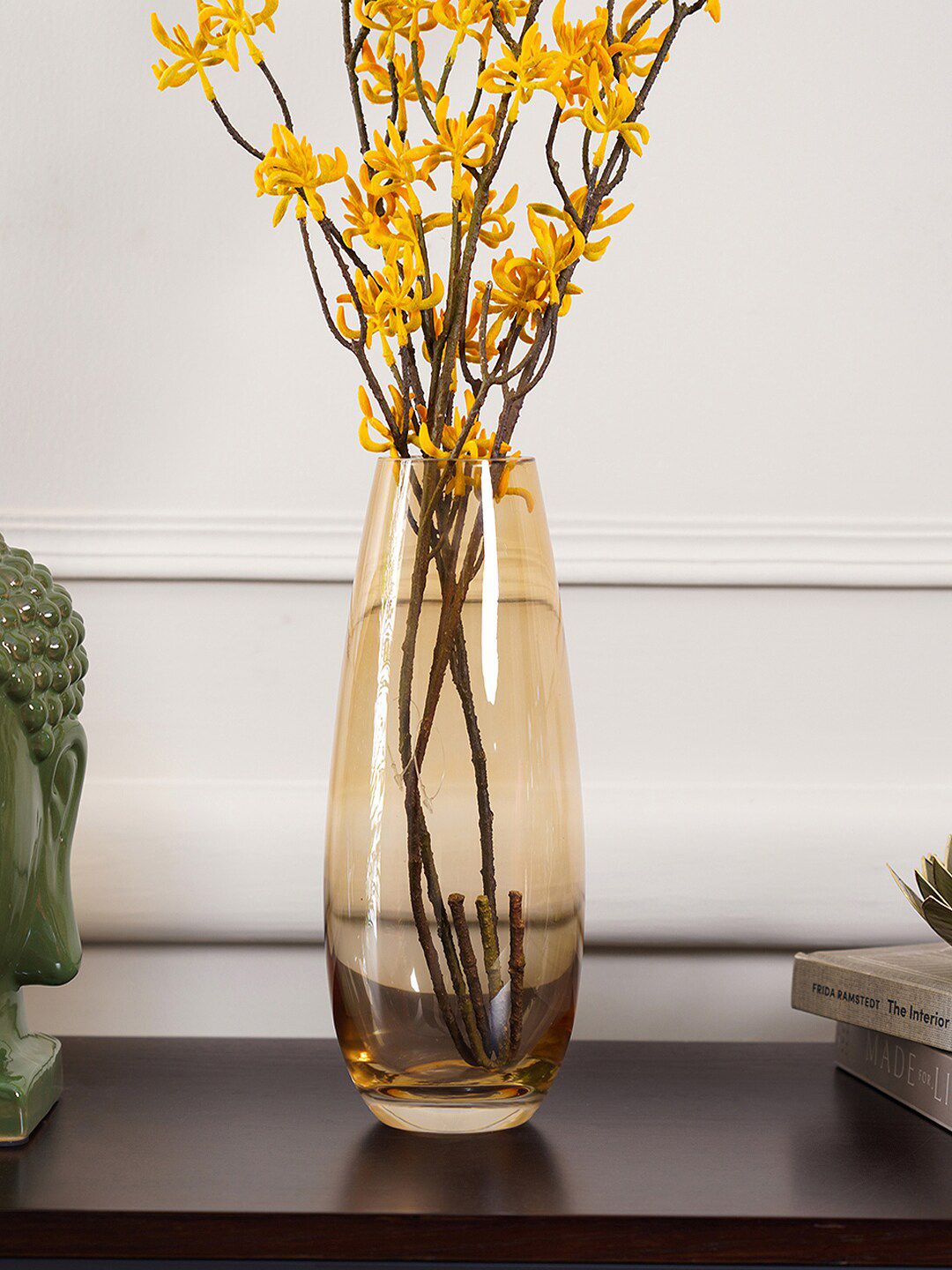 Pure Home and Living Gold-Toned Solid Glass  Vases Price in India