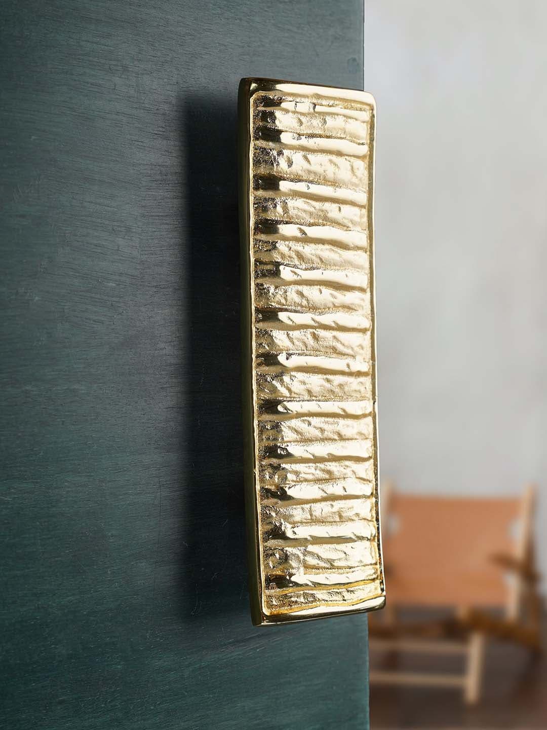 Folkstorys Gold-Toned Textured Wardrobe Door Handle Price in India