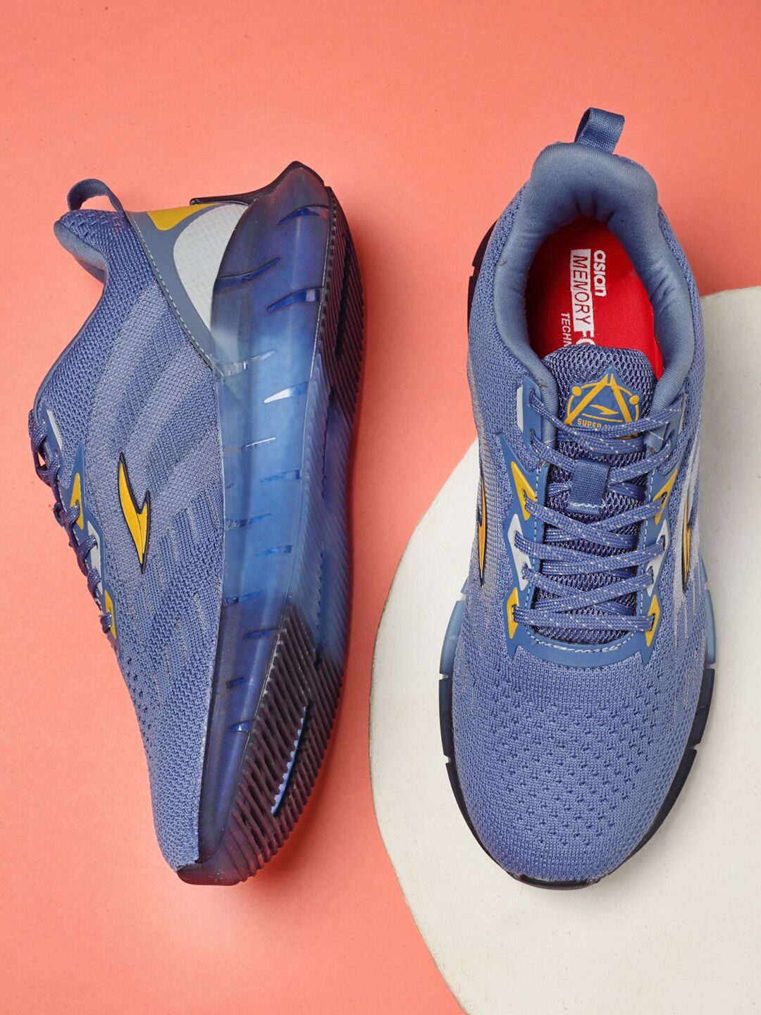 Buy ASIAN Men Blue Mesh Chrome-01 Non-Marking Running Shoes