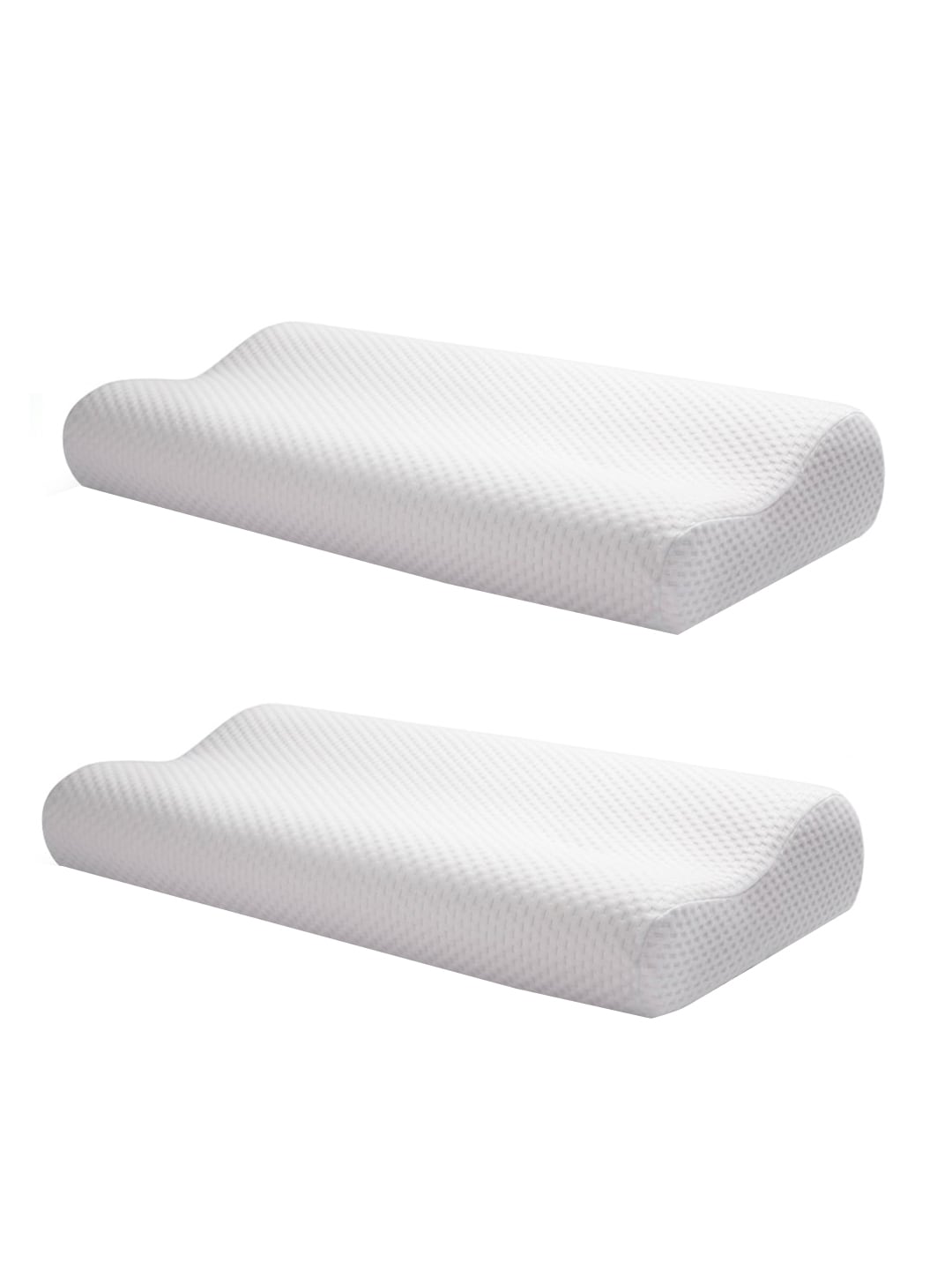 AVI Set Of 2 White Orthopaedic Cervial Contour Memory Foam Pillow Price in India