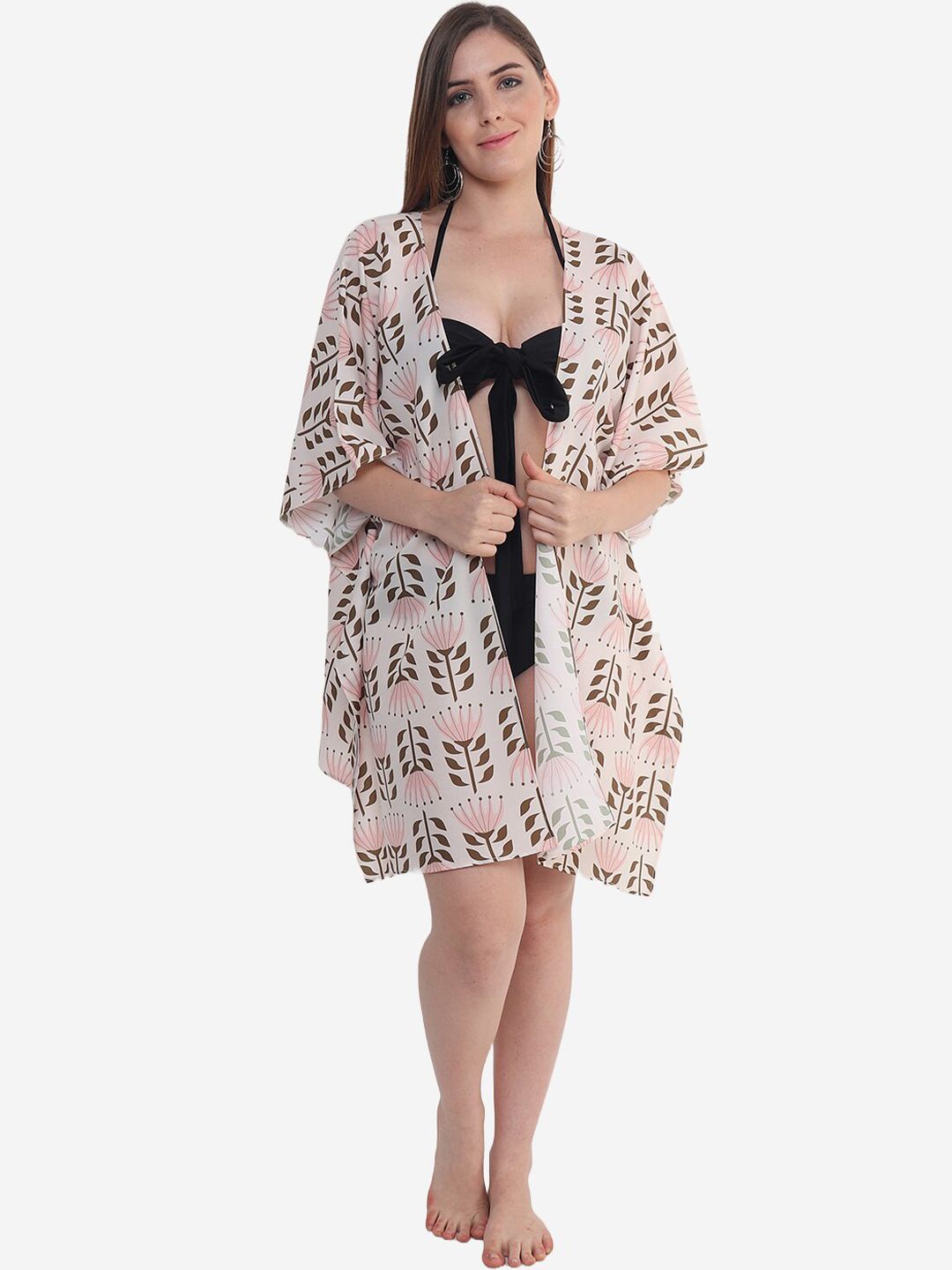 Beau Design Women Printed Cover Up Shrug