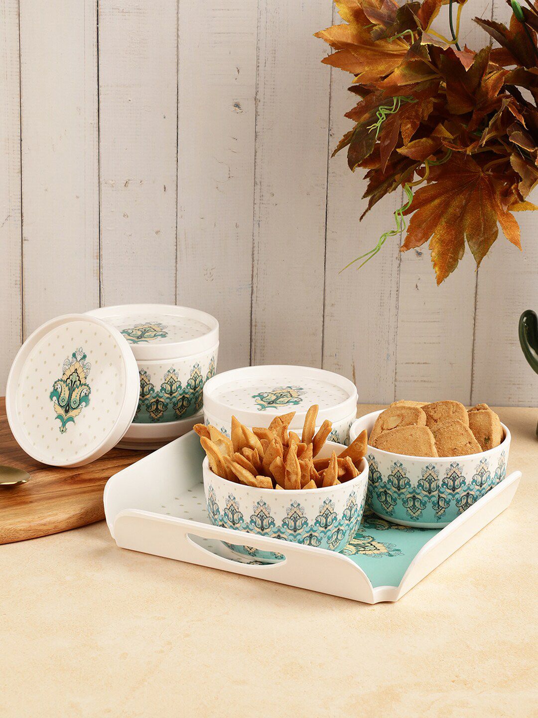 Servewell Set 5 Melamine Candy Bowls with Airtight Lid Price in India