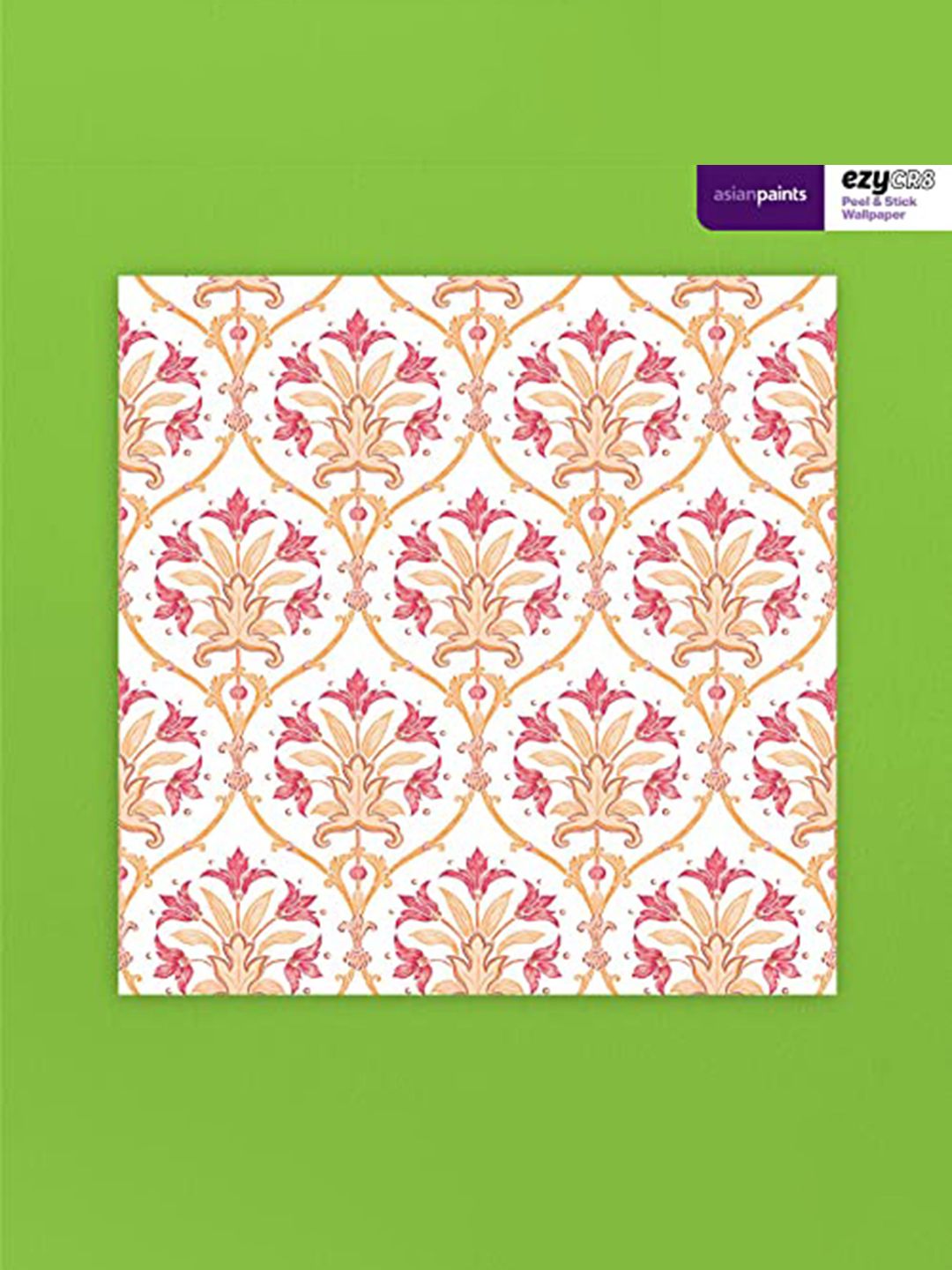 Asian Paints Orange EzyCR8 Victorian Floral Self Adhesive Wallpaper Price in India