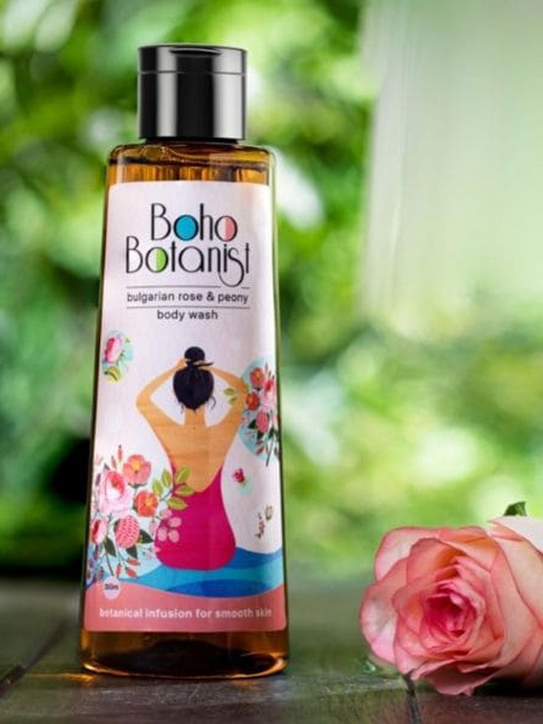 Boho Botanist Bulgarian Rose & Peony Body Wash 350ml