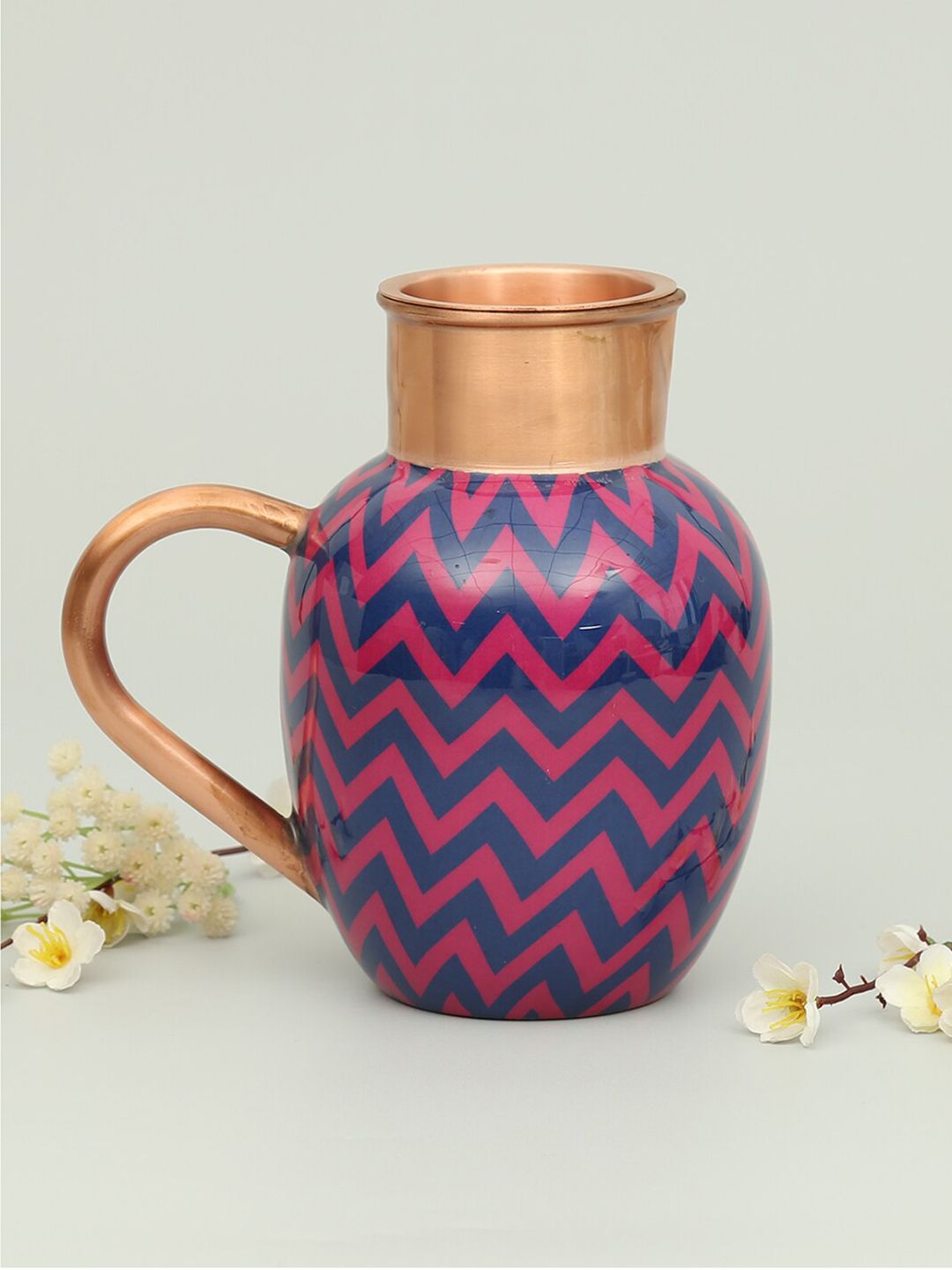 India Circus by Krsnaa Mehta Pink Printed Copper Jug With Tumbler Price in India
