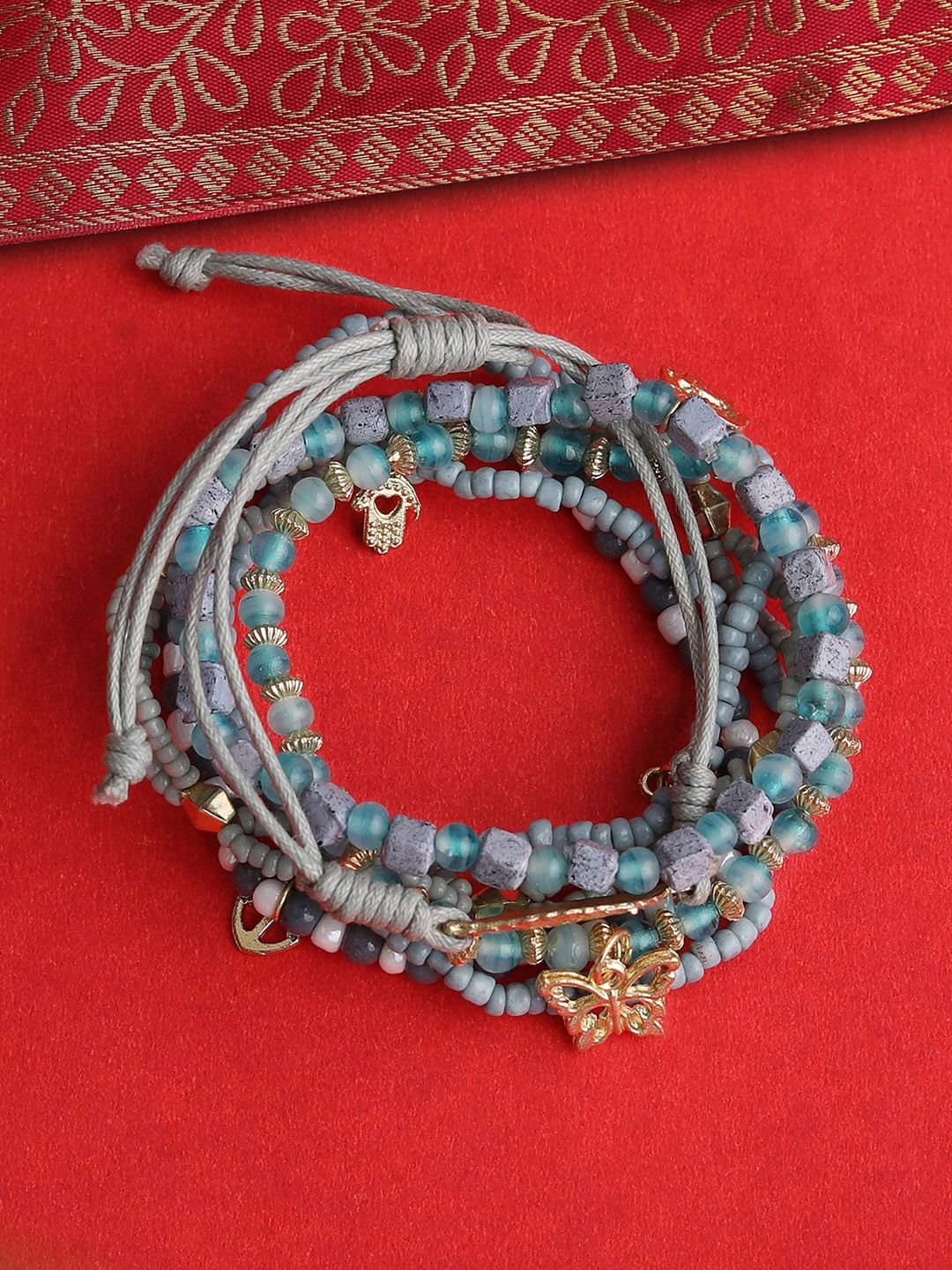 Blueberry Set of 7 Blue Bracelets Price in India