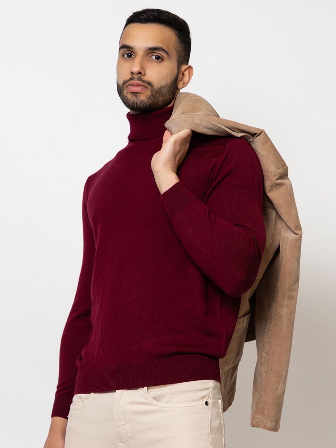 ARMISTO Men Woolen Turtle Neck Pullover