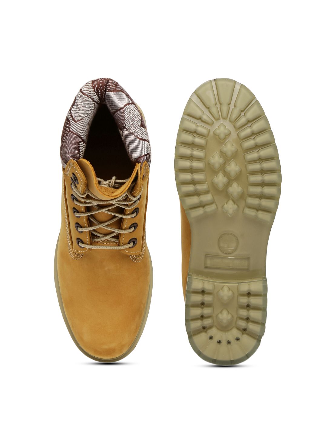 Buy Timberland Men Tan Solid Leather High-Top Flat Boots - Boots