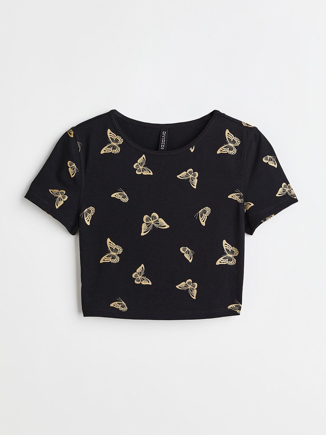 H&M Women Cropped Printed Top Price in India