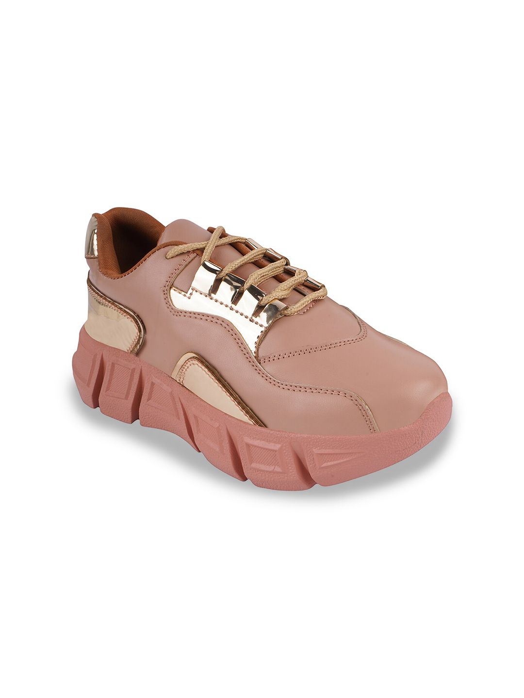 Shoetopia Women Peach-Coloured Running Non-Marking Shoes Price in India
