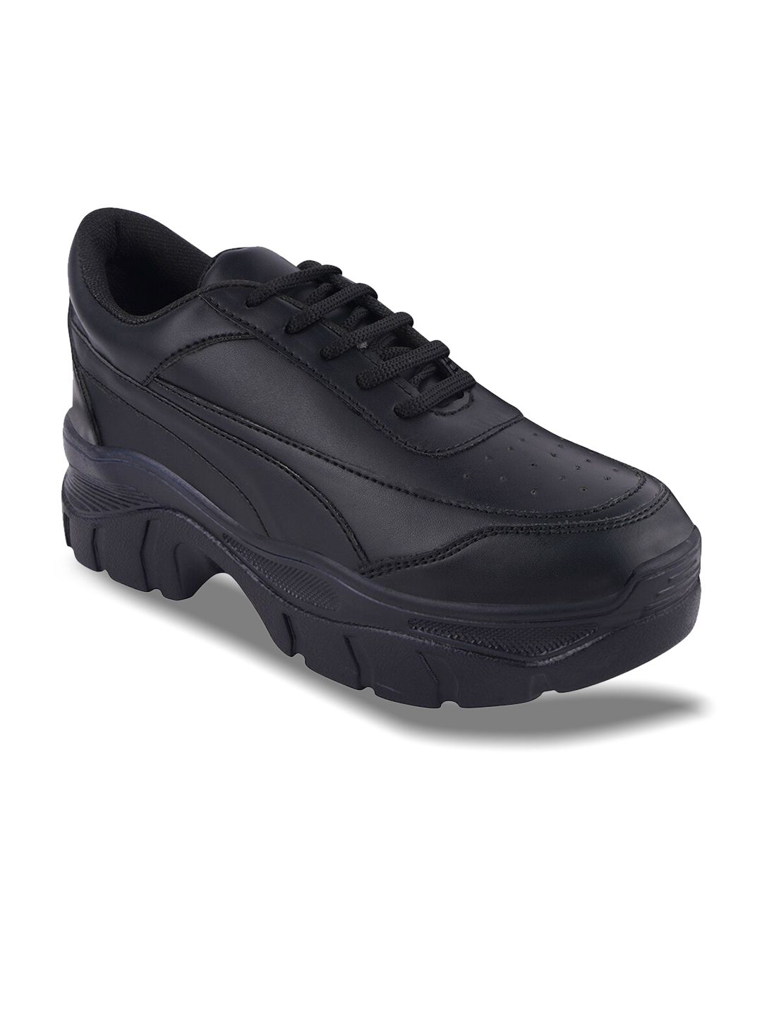 Shoetopia Women Black Running Non-Marking Shoes Price in India