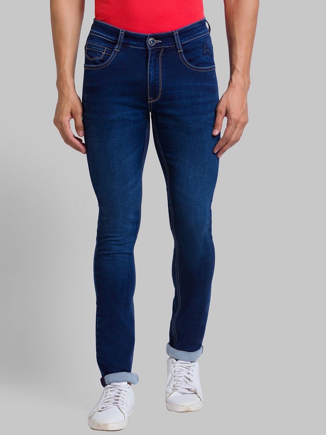 Parx Men Blue Skinny Fit Light Fade Jeans