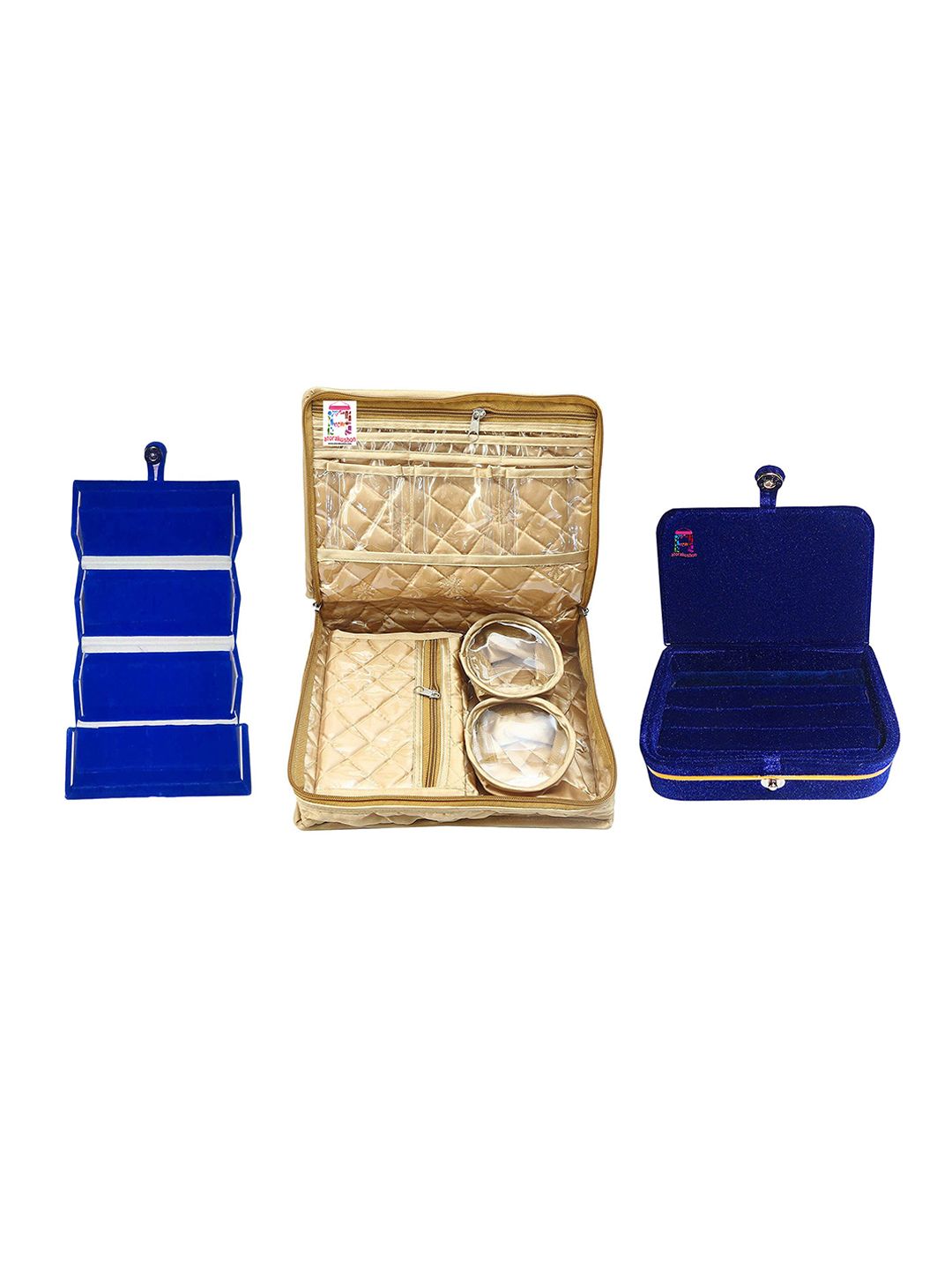 atorakushon Set Of 2 Gold Solid Jewellery Organiser Price in India