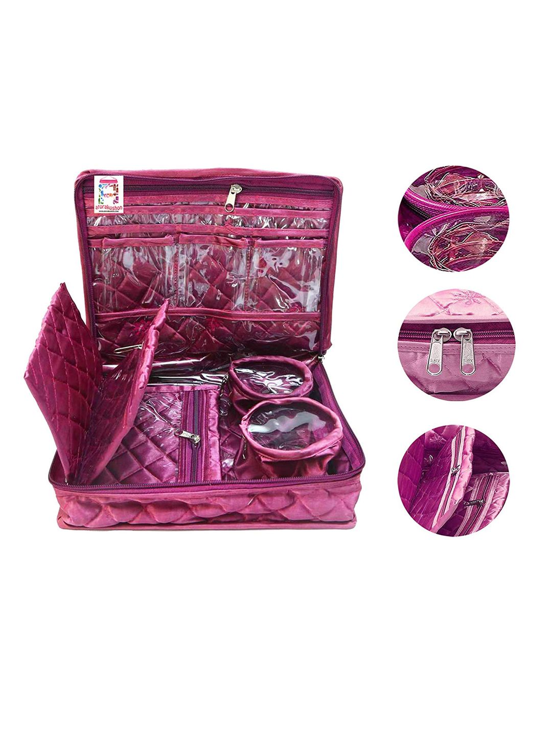 atorakushon Purple Solid Jewellery Organiser Price in India