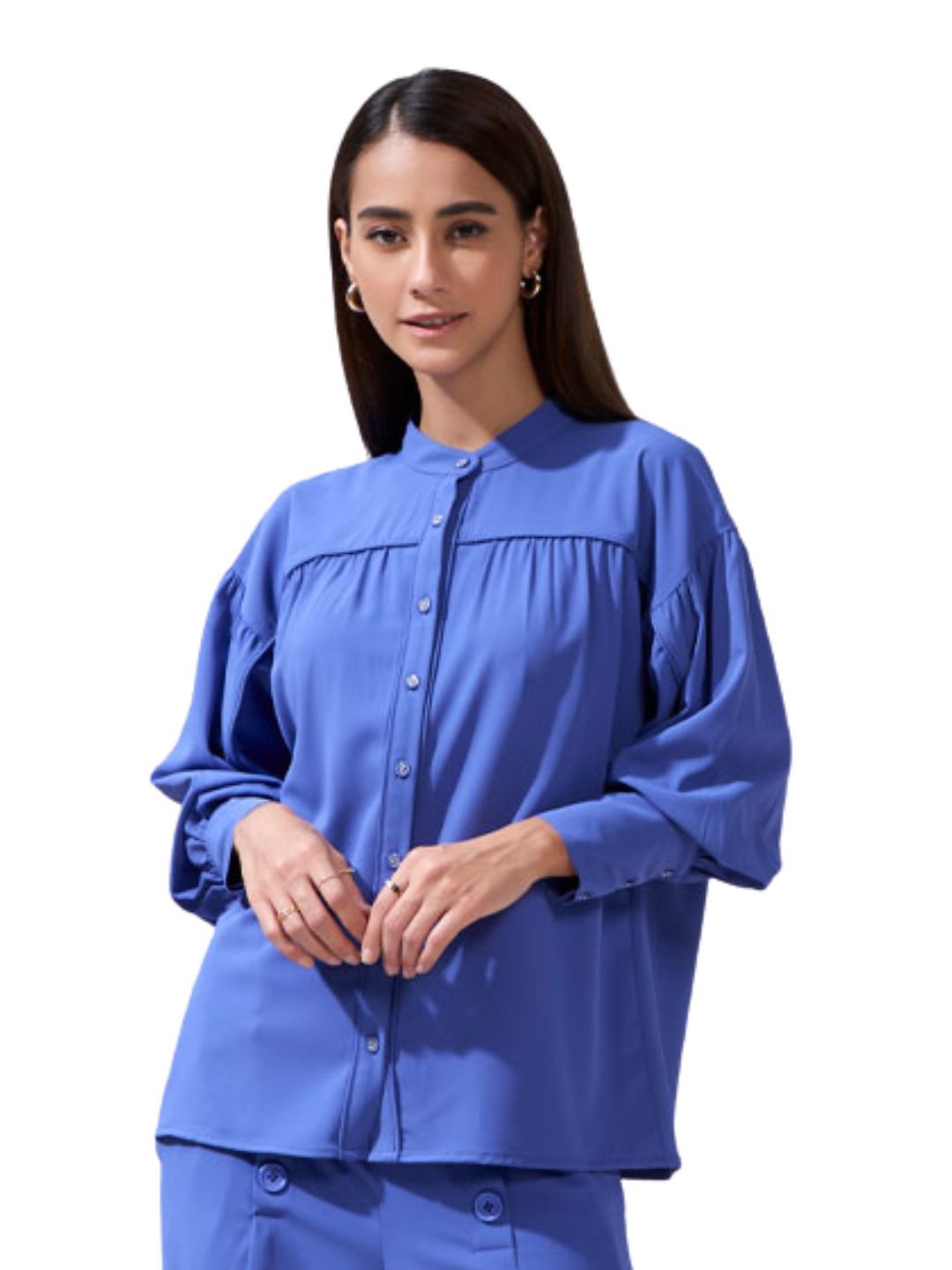 Style Island Women Blue Shirt Style Top Price in India
