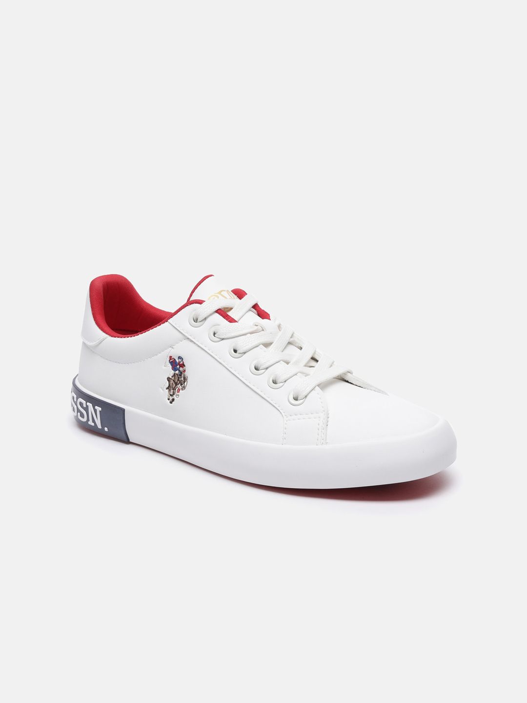 U S Polo Assn Women Off White Solid Sneakers Price in India