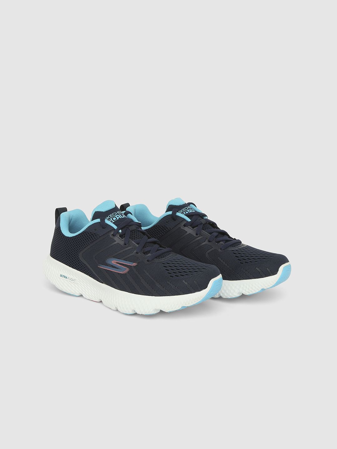 Skechers FLEETZ Women Navy Blue & White POWER Running Non-Marking Shoes