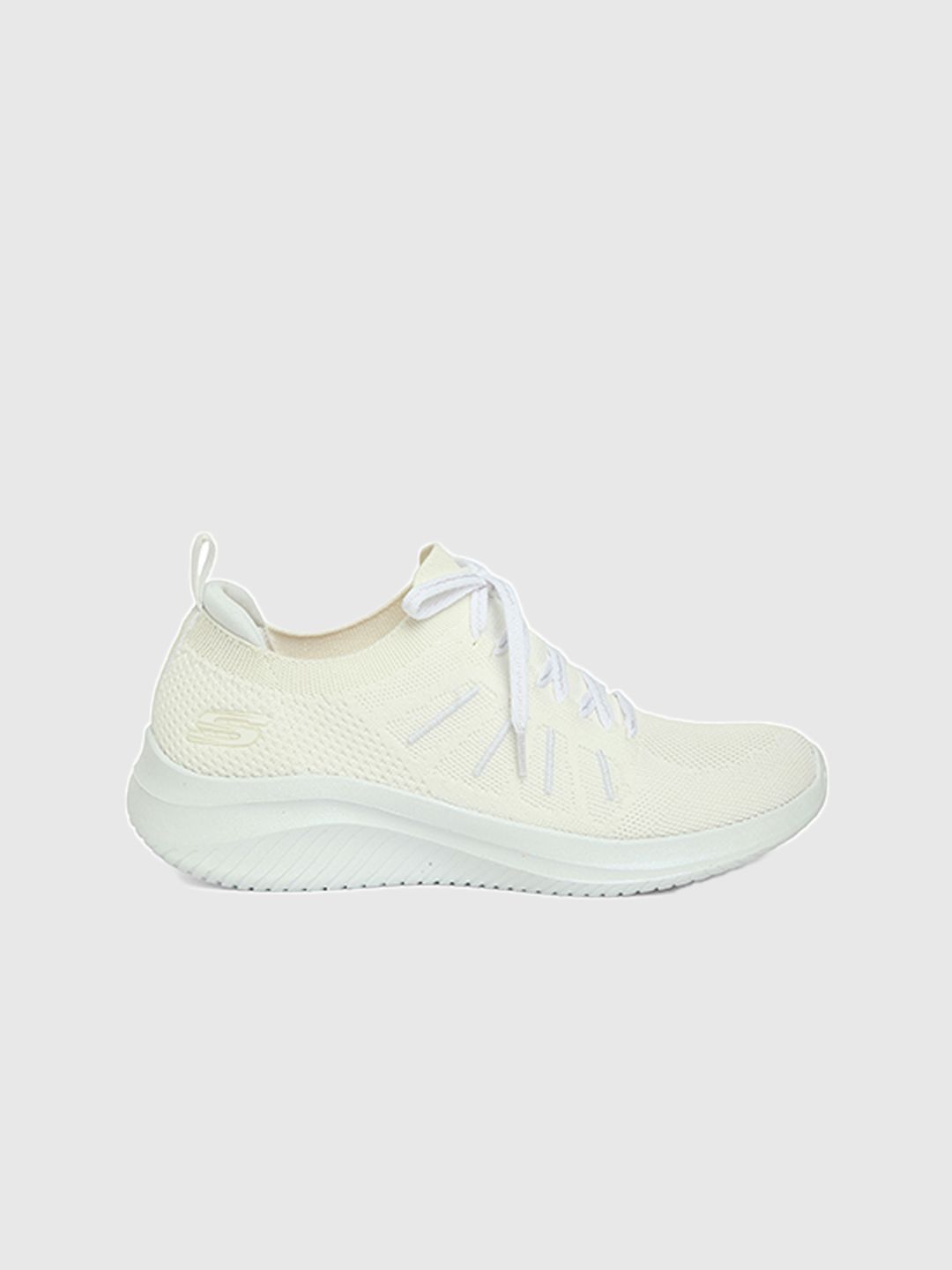 Skechers Women White Ultra Flex 3 0 Glowing Sky Sneakers