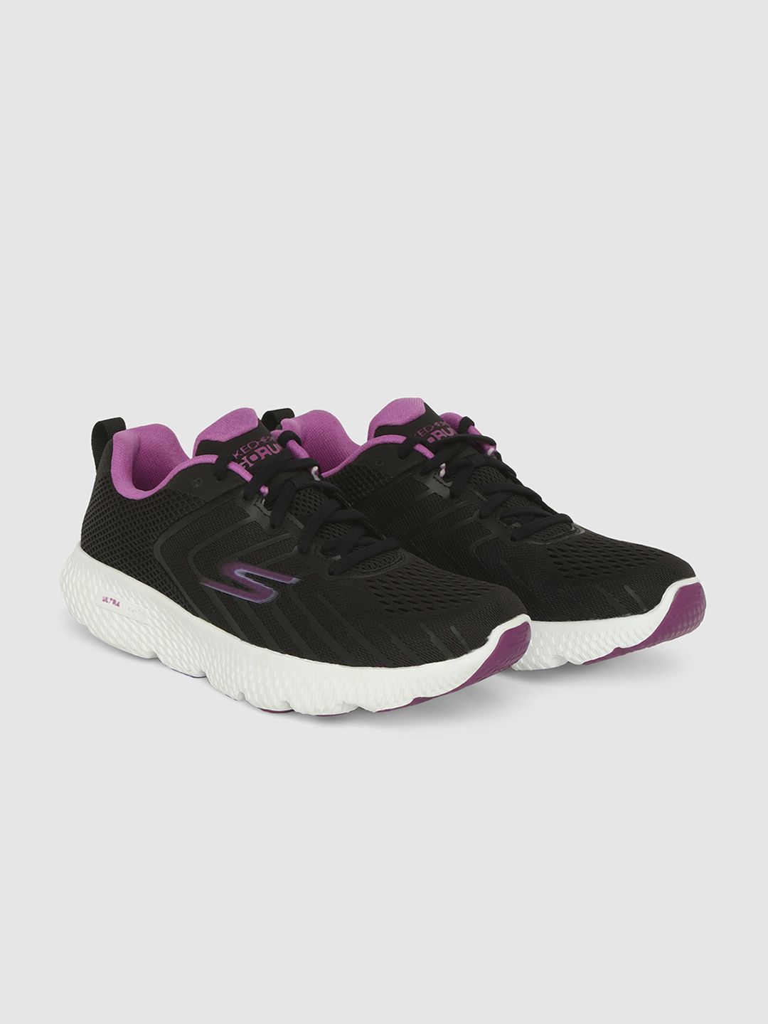 Skechers FLEETZ Women Black Mesh Running Non-Marking Shoes