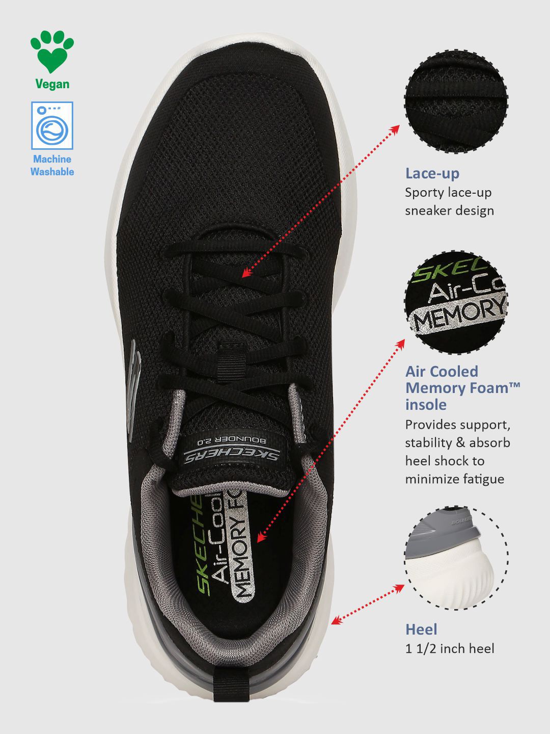 Buy Skechers Men Bounder 2.0 Lace Up Shoes - Casual Shoes for Men