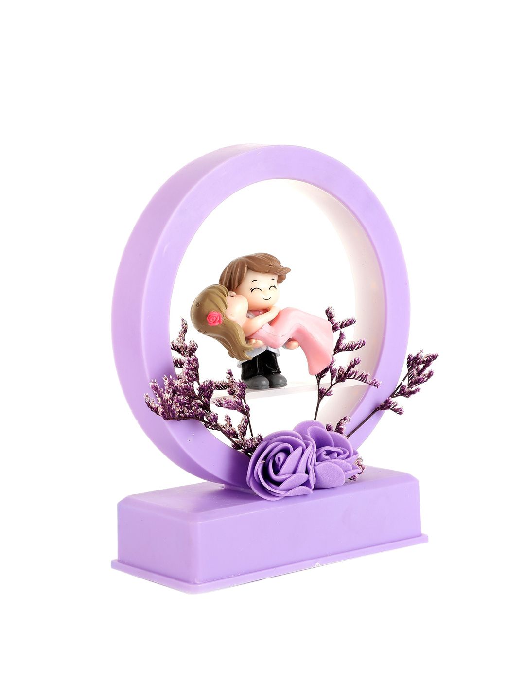 CHOCOZONE Purple Couple Showpiece with Lights Price in India
