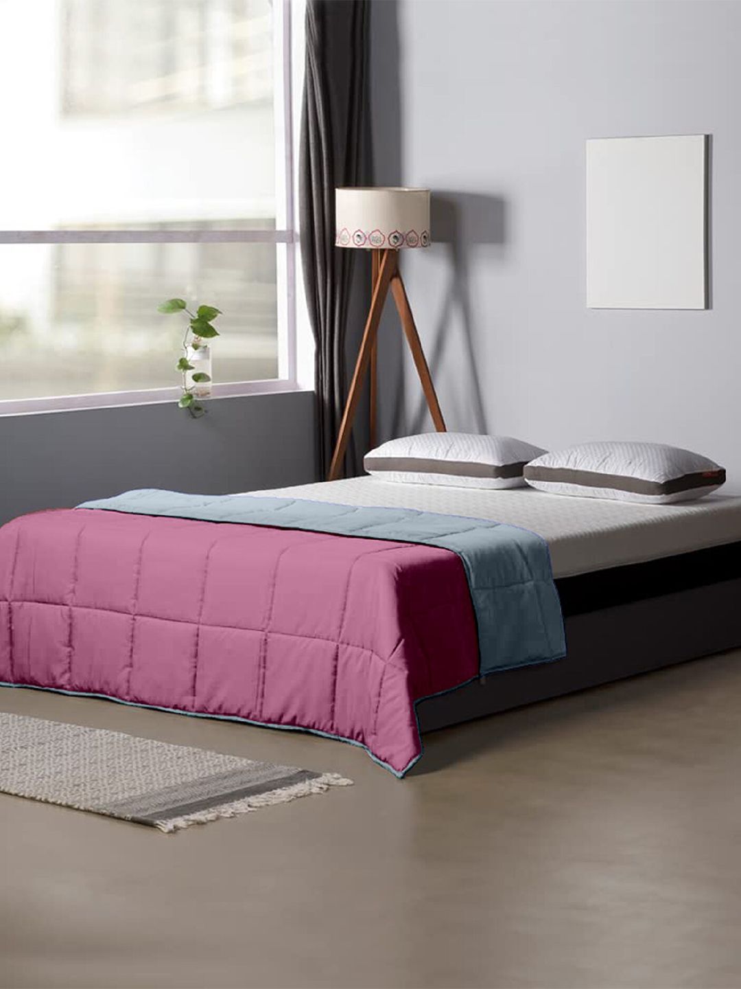 Divine Casa Rose & Grey Heavy Winter 150 GSM Single Bed Blanket Price in India