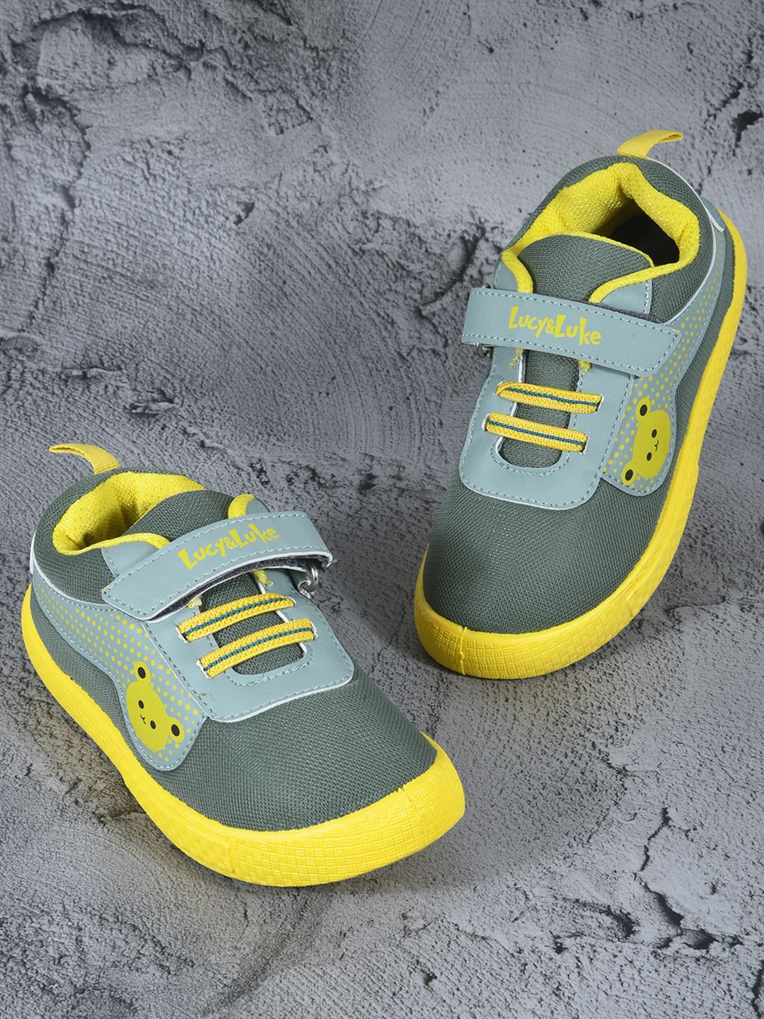 Liberty Liberty Kids-Boys Green Colourblocked Sneakers