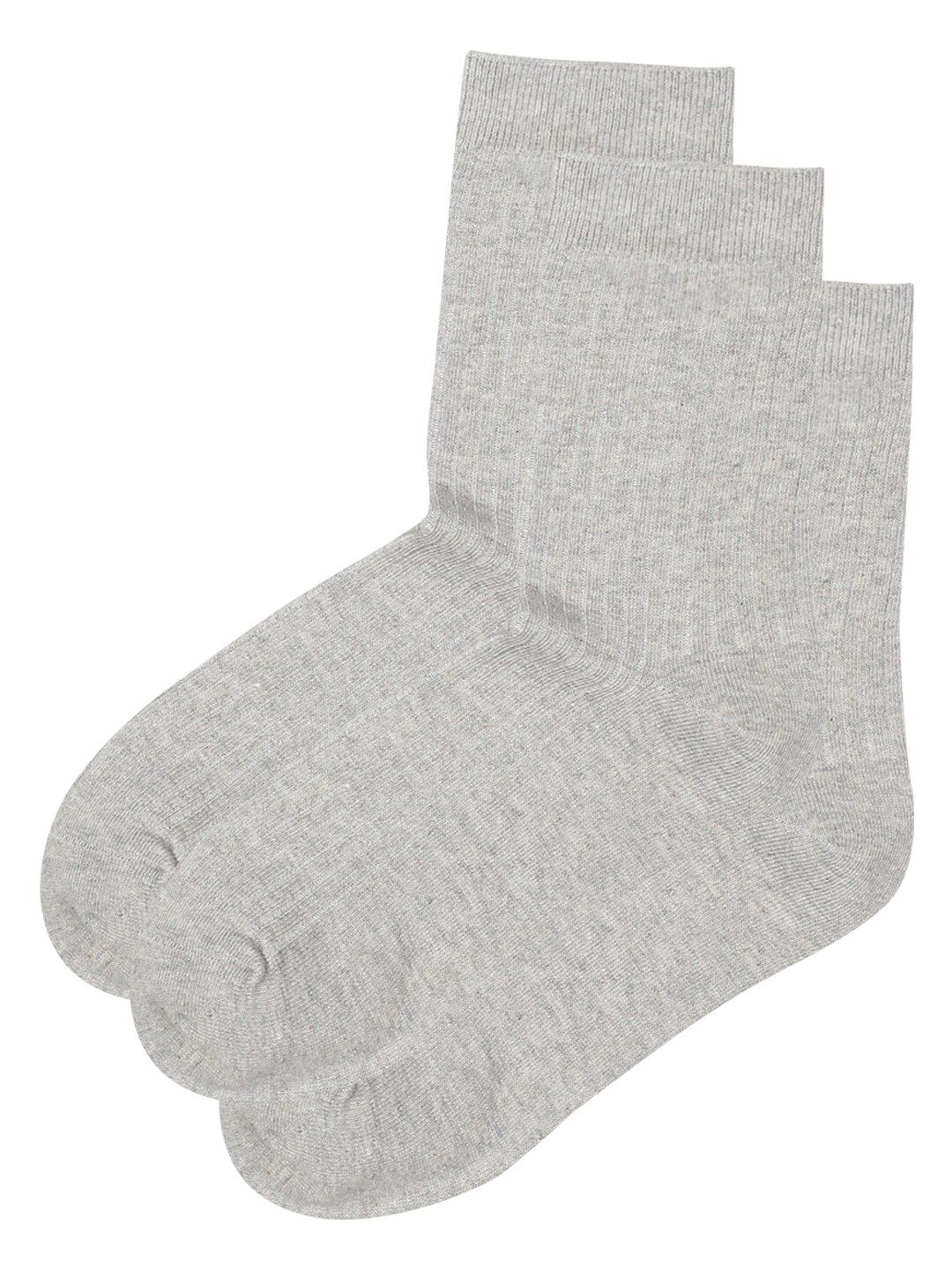 TOFFCRAFT Men Pack Of 3 Grey Solid Above Ankle Socks