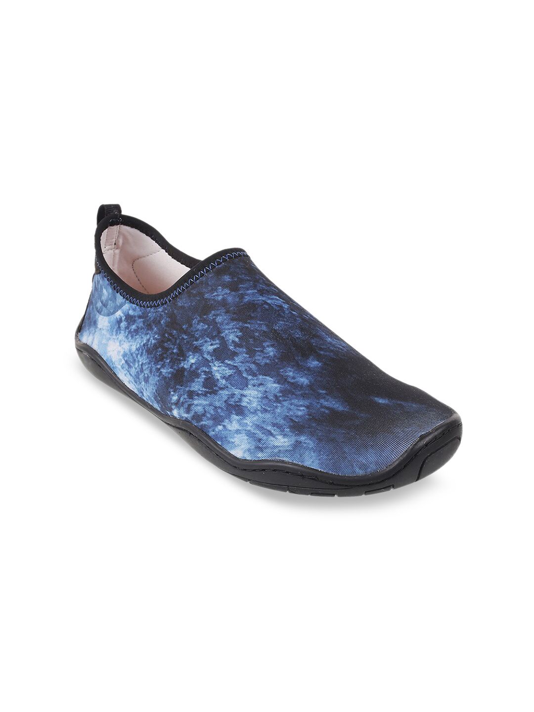 Metro Women Blue Printed Synthetic Slip-On Sneakers Price in India