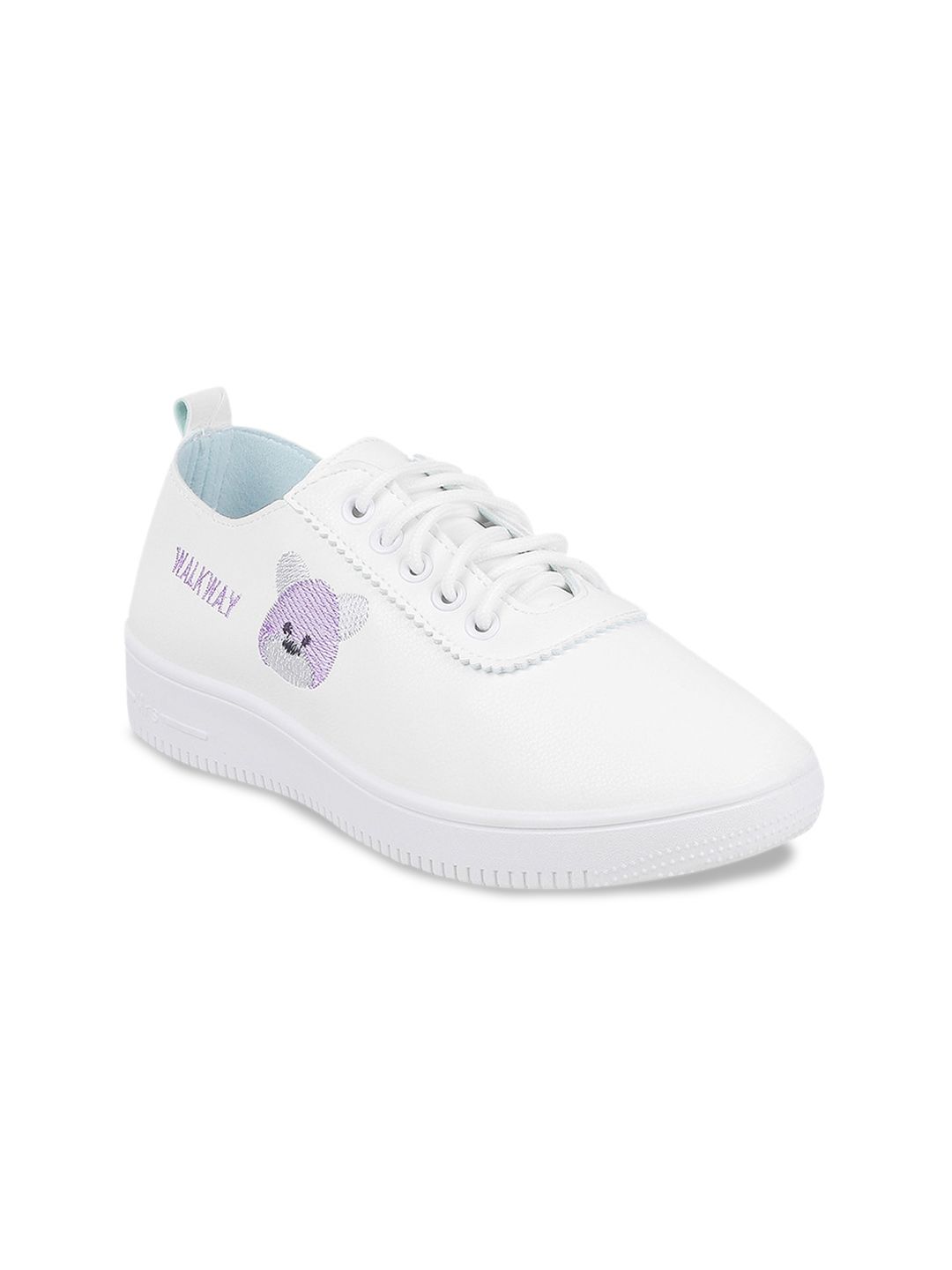 WALKWAY by Metro Women White Printed Synthetic Sneakers Price in India