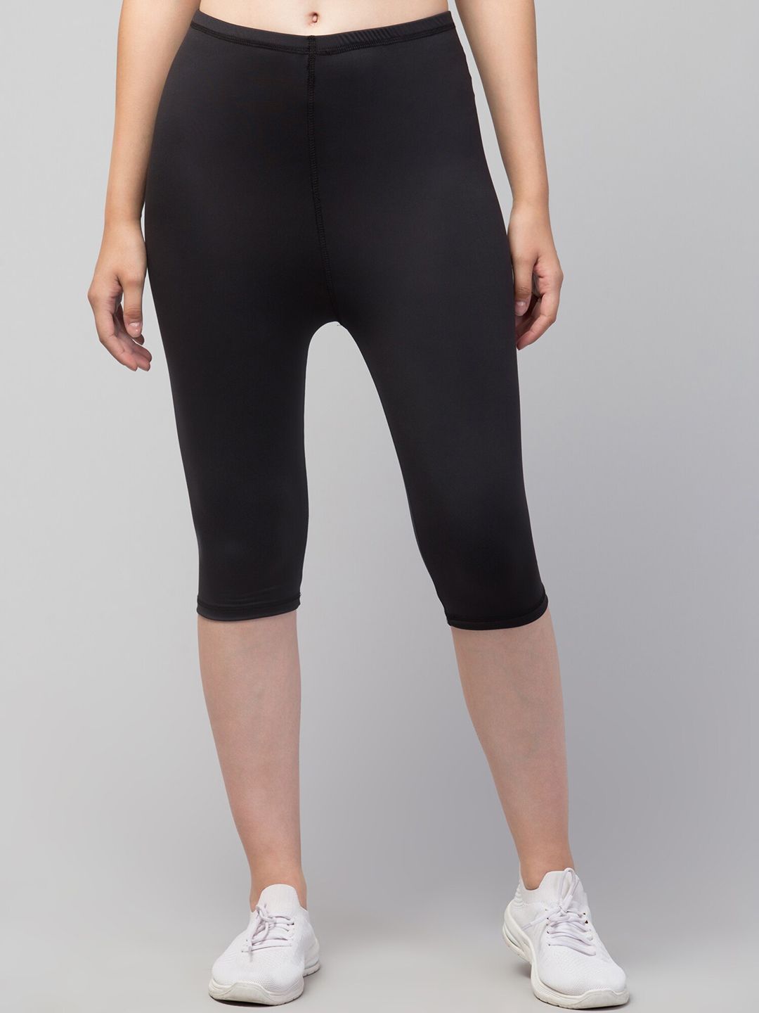 Apraa & Parma Women Black Solid Dry-Fit High-Rise Yoga Tights Price in India
