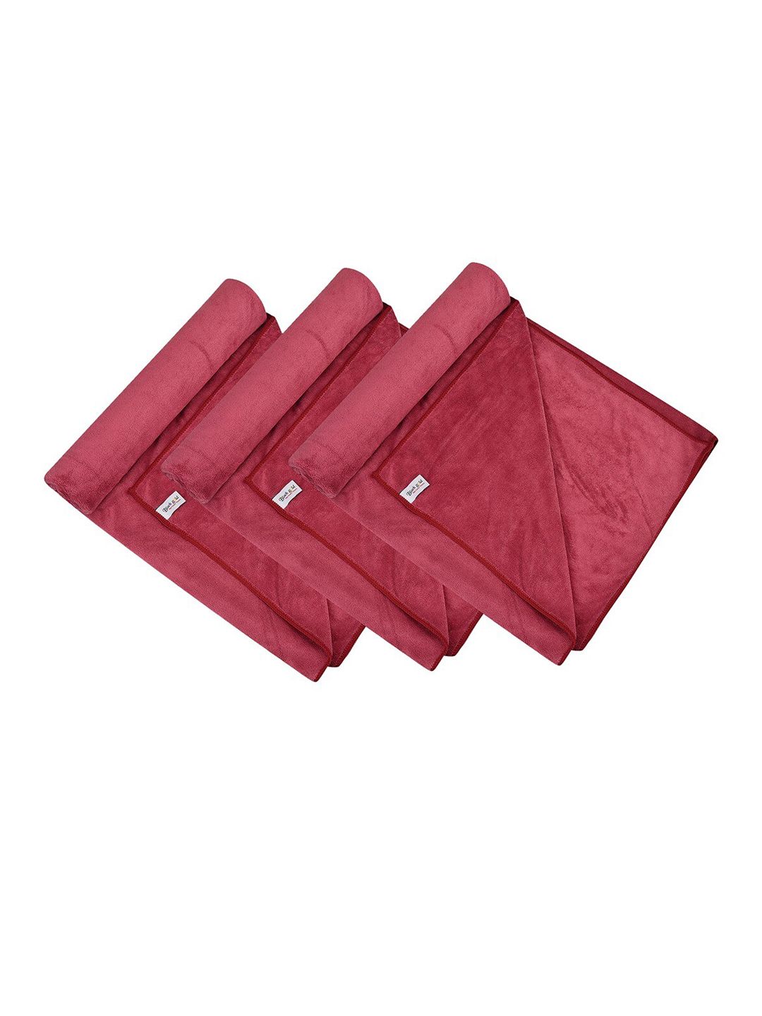 Black gold Set Of 3 Solid 400 GSM Microfiber Bath Towels Price in India