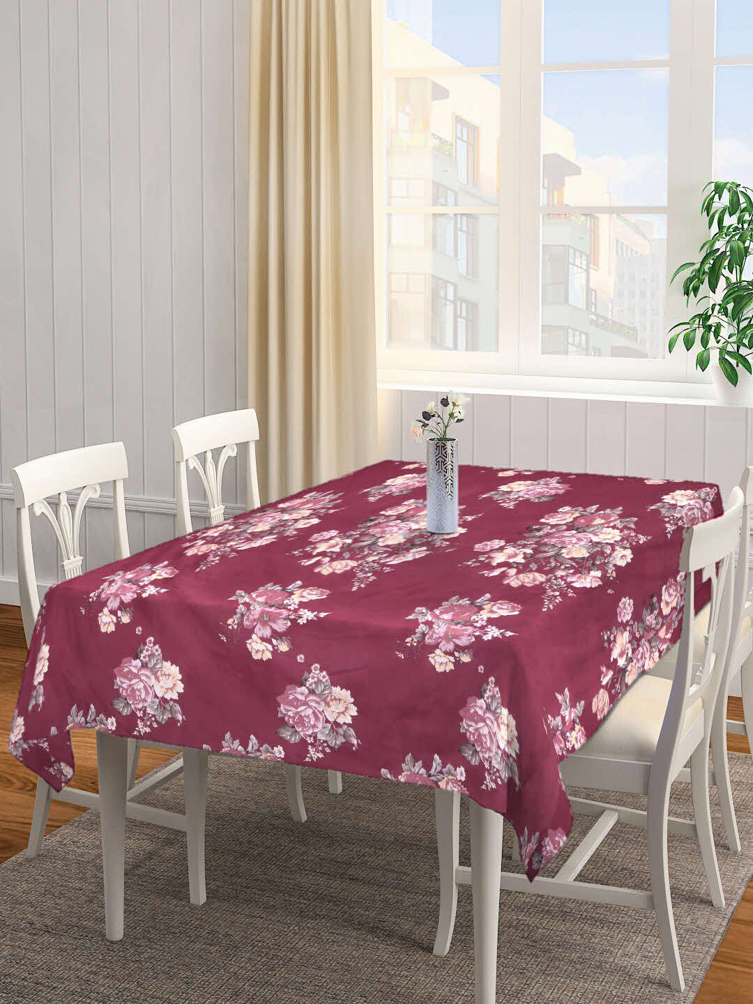 KLOTTHE 6 Seater Floral Printed Table Cover Price in India
