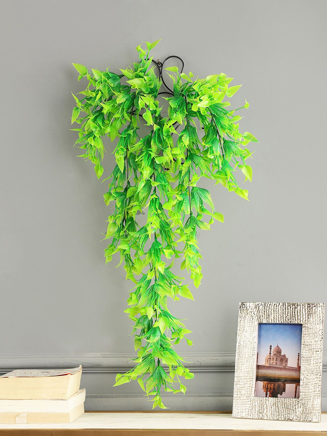 FOLIYAJ Leaf Vine With Metal Wall Stand Artificial Flowers and Plants Price in India