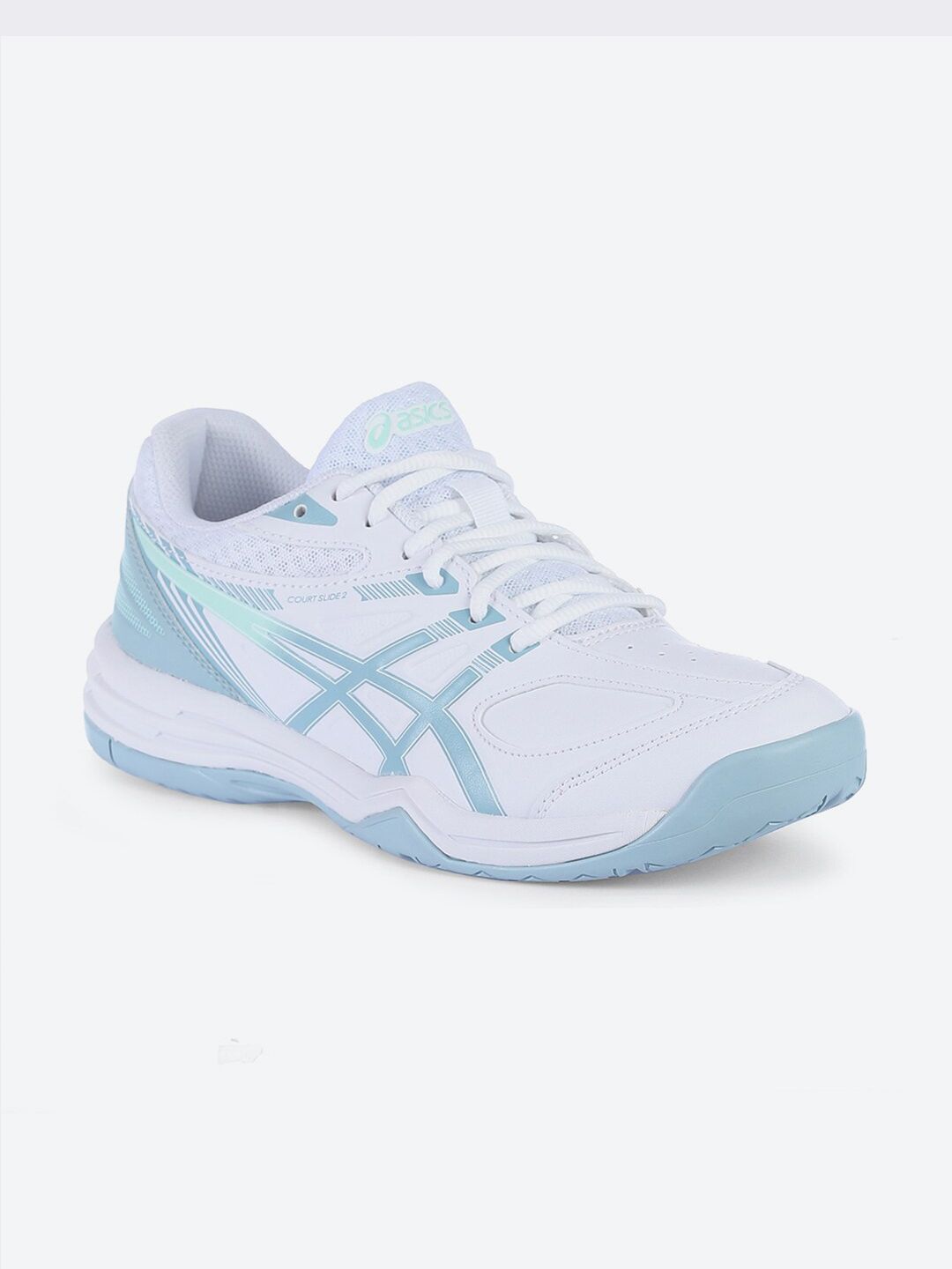 ASICS Women White Tennis Non-Marking Shoes Price in India