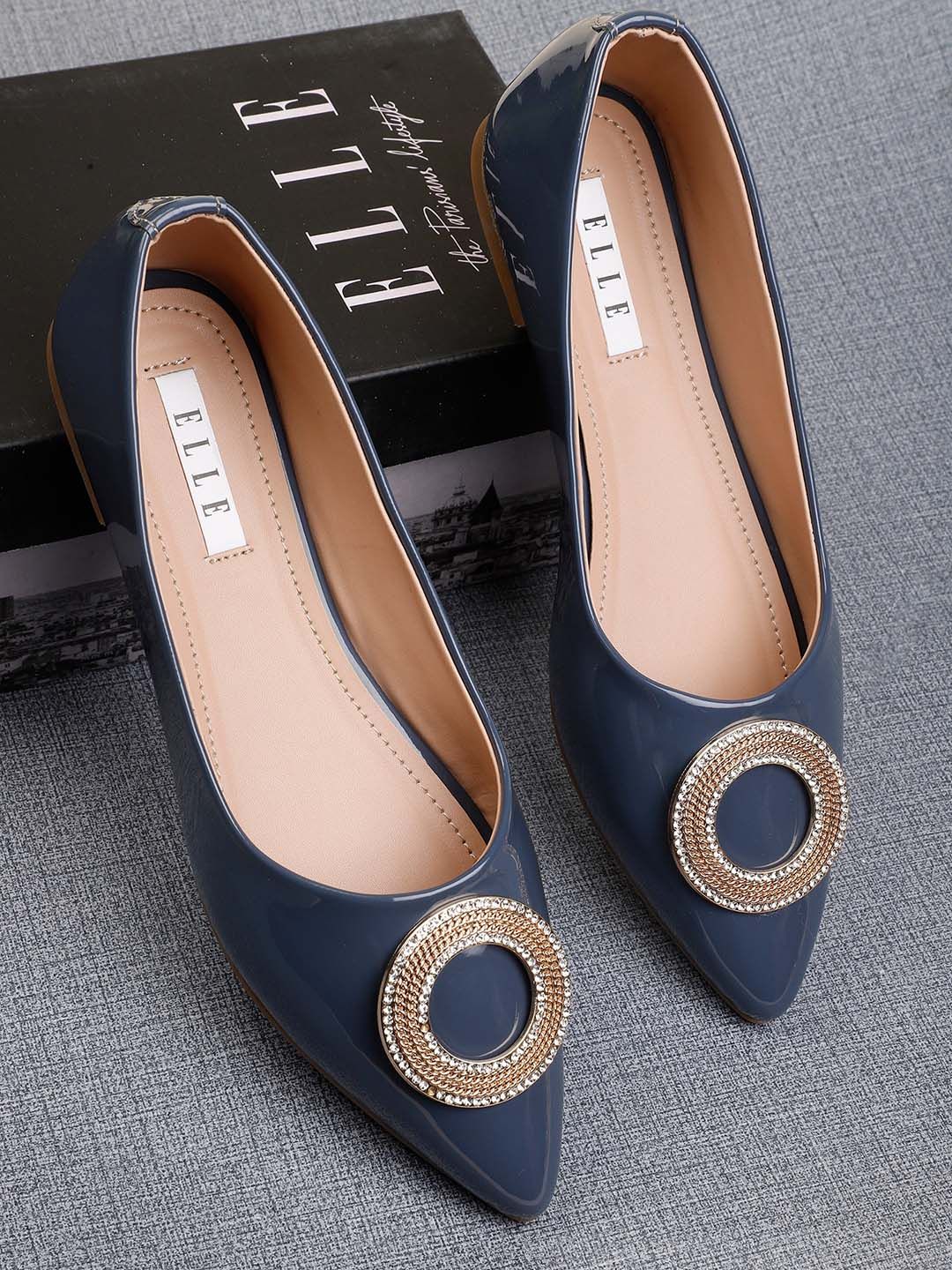 ELLE Women Blue Ballerinas Flats