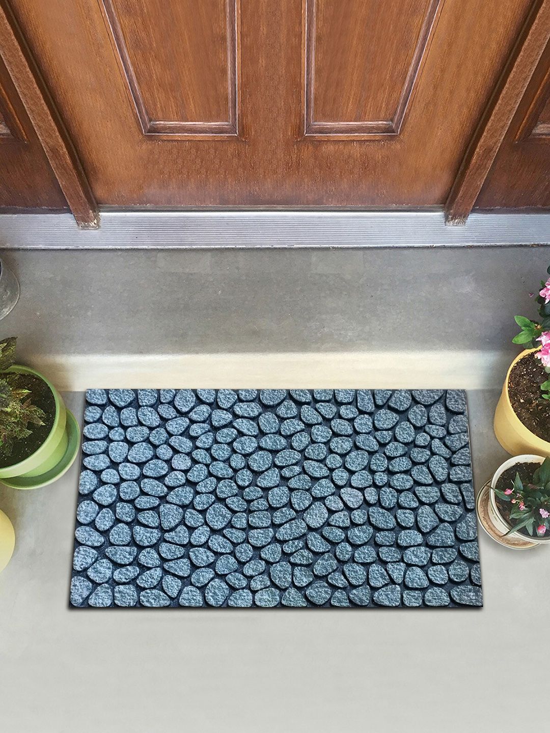 OBSESSIONS Printed Anti-skid Rubber Doormats Price in India