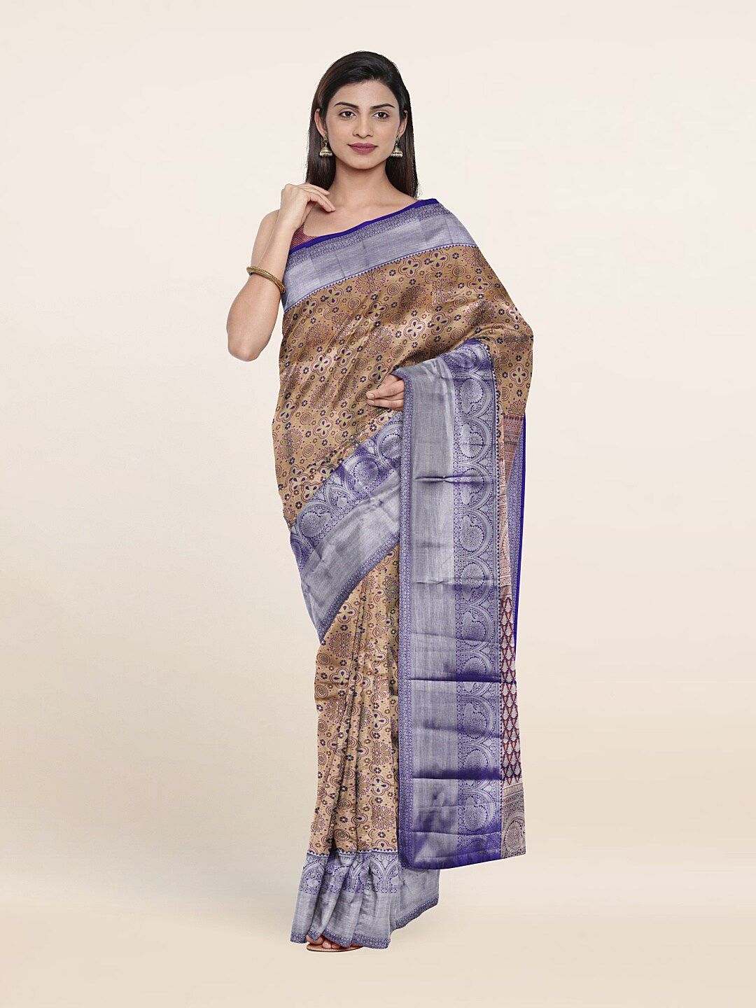 Pothys Ethnic Motifs Zari Pure Silk Saree Price in India