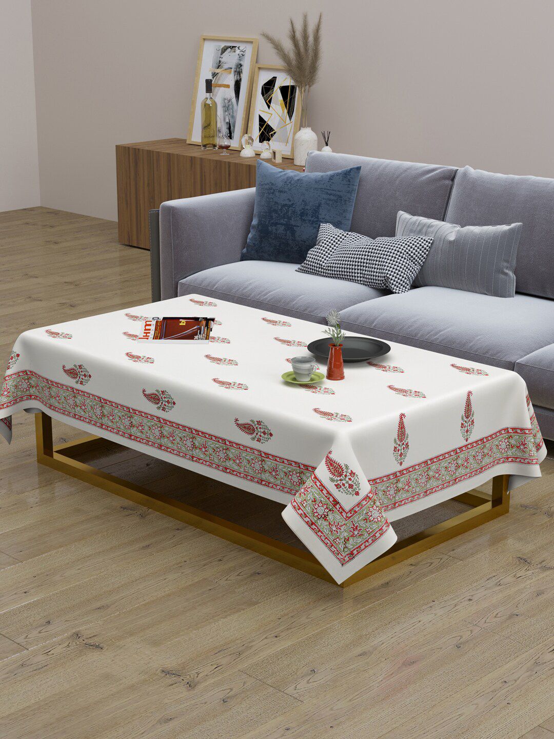 Gulaab Jaipur Printed Cotton Table Cover Price in India